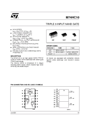 Datasheet M74HC10 manufacturer STMicroelectronics